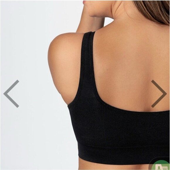 Truekind Everyday Essential Throw On Wireless Bra Sz 2XL XXL Black 10001 Comfy - Picture 3 of 4